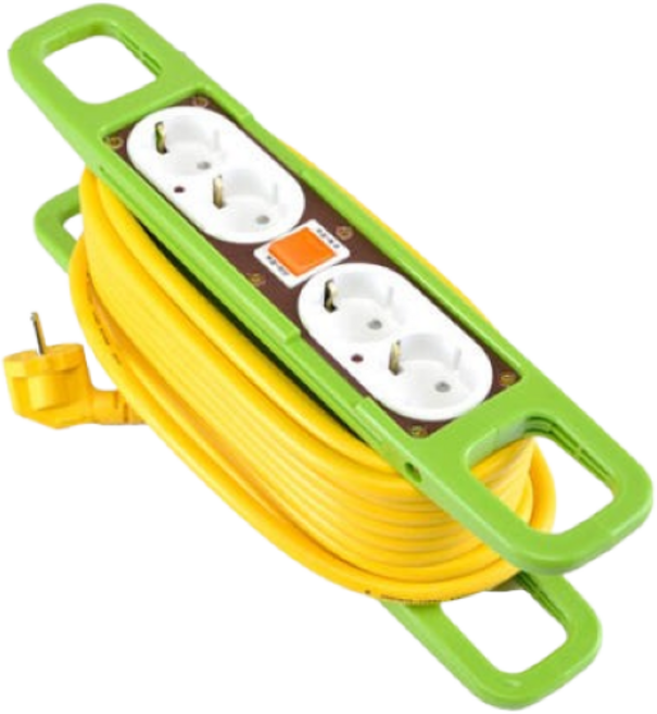 코엘 캠핑릴선 멀티릴선 4구 국산 정품 전기릴선 / 굵기 1.5sq/ 10M 20M 30M, 노랑, 1개