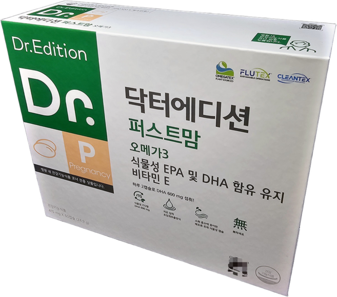 닥터에디션 퍼스트맘 오메가3, 1개, 60정