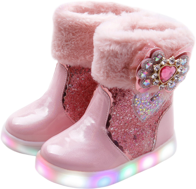 해피걸 왕하트 LED 부츠