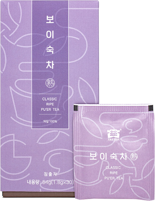 대익차 보이차 경전 보이숙차 티백 30개입, 1.8g, 1개
