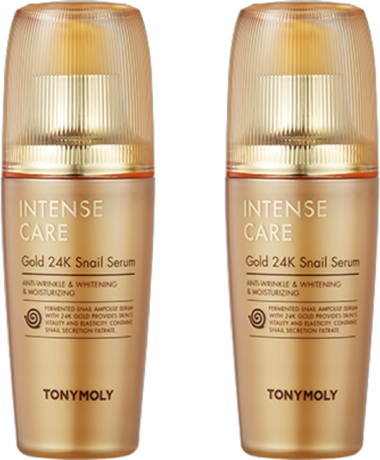 토니모리 인텐스케어 골드24K 스네일 세럼 ~ "영양가득한 앰플세럼이 피부건조 피부의당김 탄력저하된 피부를 건강하고 탄탄한 피부로, 35ml, 2개