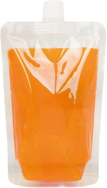 THE100% 스파우트 파우치 투명 음료파우치 쥬스팩 음료팩 380ml 50매, 12 x 18 cm, 50개입, 1세트