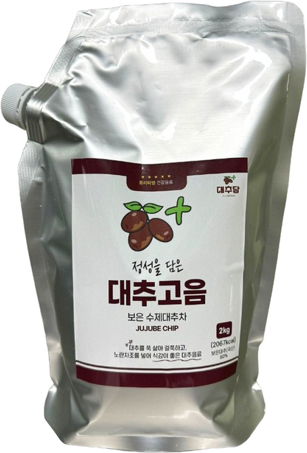 보은 수제 대추차 대추고음 대추곰 카페 대용량 전통차, 2kg, 1개, 1개입