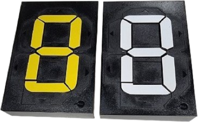 멀티넘버링 (수동식 숫자 표현 장치) N6 규격 : W57.7XH86.0XD13.3(mm), 검정/흰색, 1개