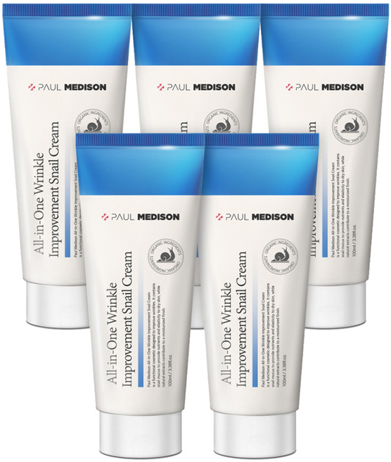 폴메디슨 올인원 주름개선 달팽이 크림, 100ml, 5개