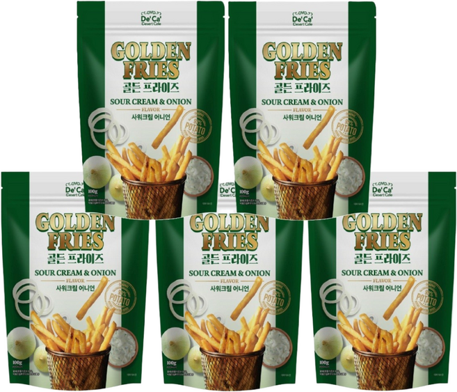 De'Ca' 골든 프라이즈 사워크림어니언 100g (감자원물 93%), 5개