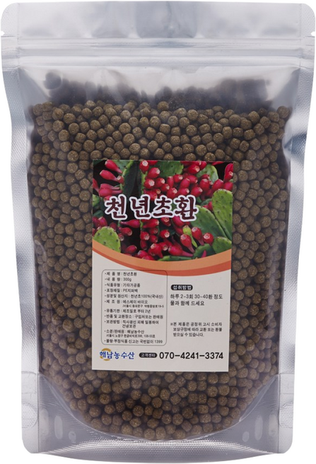 해남농수산 국산 천년초 환, 300g, 2개