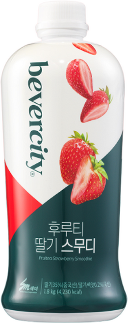 농부프린스 딸기 요거트 스무디 딸기 베이스 농축액, 1, 1.8kg