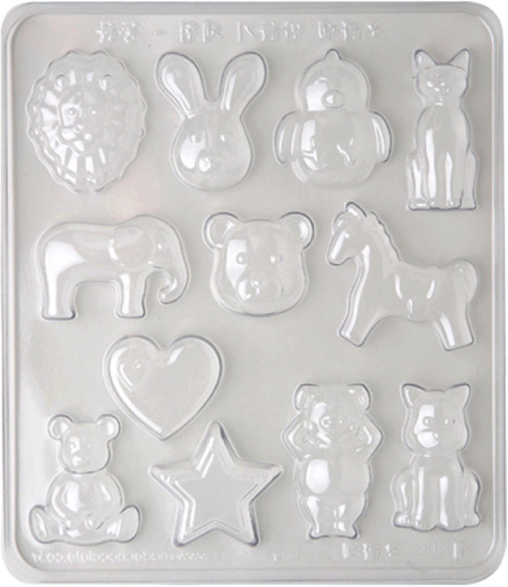 메이드초콜릿 몰드 단품 (동물/꽃/알파벳/과일/한글/타는놀이), 동물 몰드, 1개