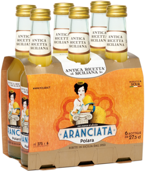 폴라라 시칠리아나 아란시아타 나벨리나 오렌지 과즙 탄산음료, 6개, 275ml