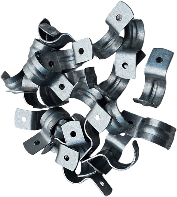 국산 반새들 16mm 1봉 (100개) 전선 배관 파이프 전선관 고정클립 스틸새들 클램프