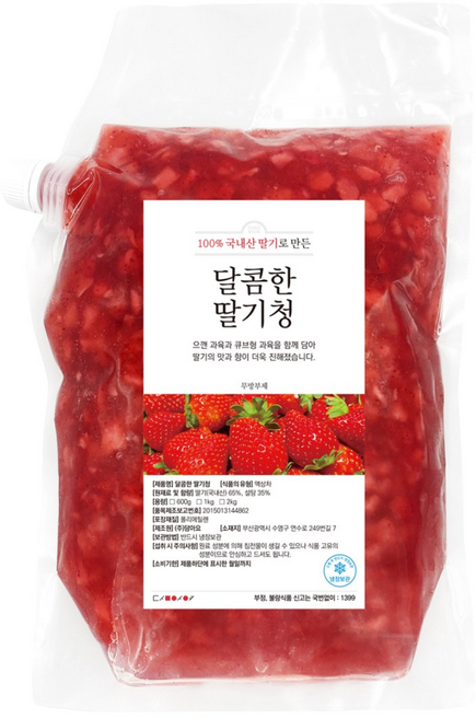 담아요 수제 달콤한 딸기청, 1개, 1개입, 1kg