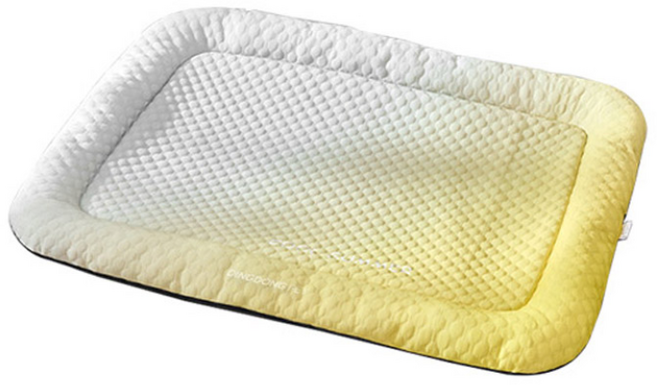 딩동펫 반려동물 여르미 그라데이션 아이스 쿨매트, 옐로우, 1개