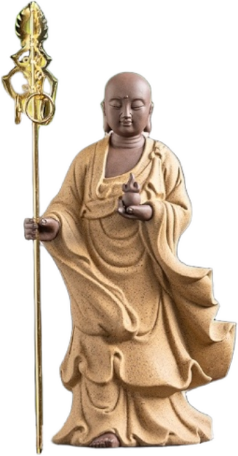 지장보살 입상 불상 부처님 불교 용품 관세음보살 지장보살상 아미타불 받침대 포함, 네추럴