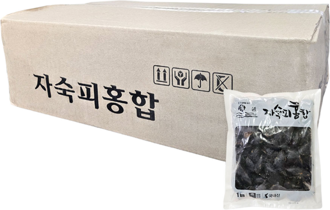 [씨기프트]냉동 피홍합 10kg(1kg x 10팩) 손질 간편 홍합탕 짬뽕 업소용 벌크, 10개, 10kg