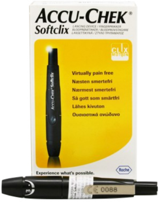 로슈 아큐첵 소프트클릭스 채혈기 + 채혈침 25개, 1세트