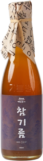 백년본가 통 참깨 저온압착 옛날 방앗간 참기름, 4개, 350ml