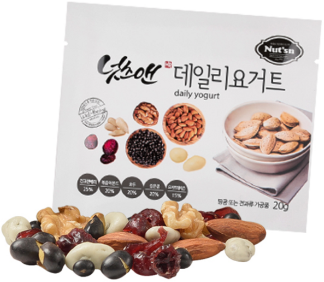 [선물박스] 넛츠앤 검은콩 하루한줌 견과 데일리요거트 50봉, 50개, 20g
