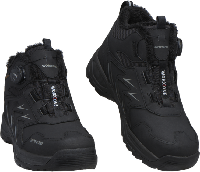 블랙야크 워크웨어 스틸토 털신 안전화 논슬립 방수 방한화 다이얼 웍스원 WX-3OOBK