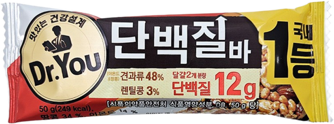 닥터유 단백질바 주머니쏙, 50g, 12개
