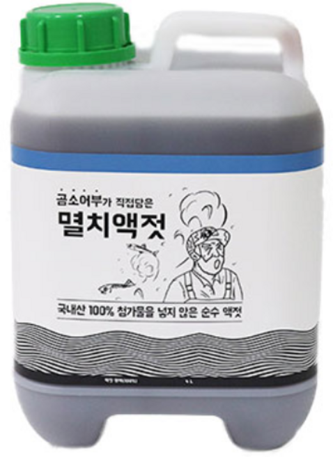 곰소어부 3년저온숙성 멸치액젓 5kg 4리터 원액100% 국내산, 4L, 1개
