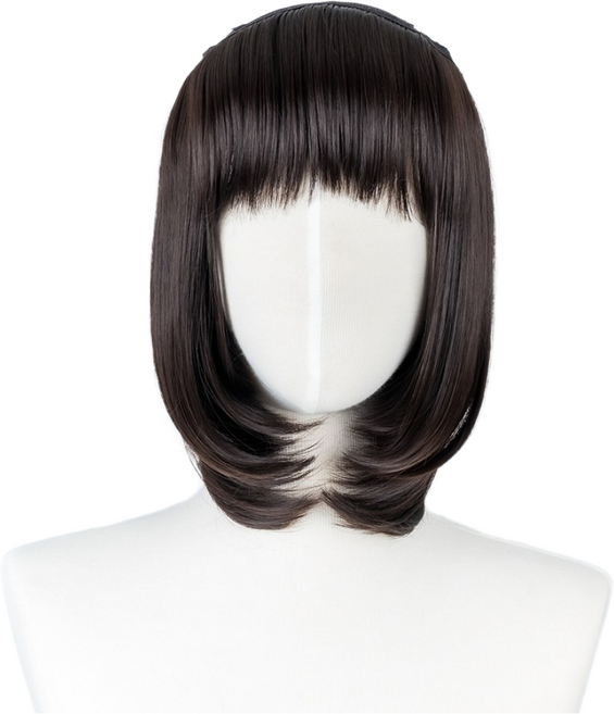 가발닷컴 항암모자가발 멀티햇가발 모즈컷 단발 C컬펌 부분가발, 1개, 1. 내츄럴블랙