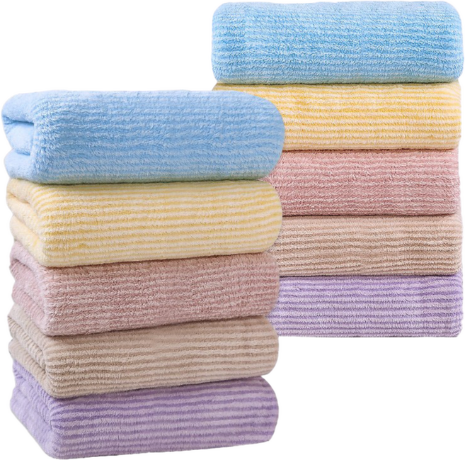 PPEAT 고급 호텔수건 200수 코마사 OEKO-TEX 인증을 무형광 먼지없는수건 연말선물 답례품 진드기방지 항균인증 수건, 10개, 색상2