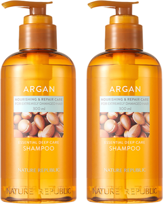 네이처리퍼블릭 아르간 에센셜 딥 케어 샴푸, 300ml, 2개