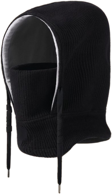 너네집살림 후드 바라클라바 마스크 목도리 올인원, 블랙, 1개