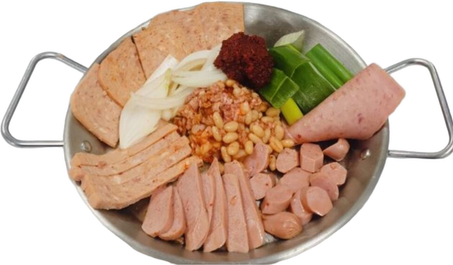 홈식탐 햄폭탄 부대찌개 2팩 밀키트 1kg 의정부 라면사리 캠핑 혼밥, 2개