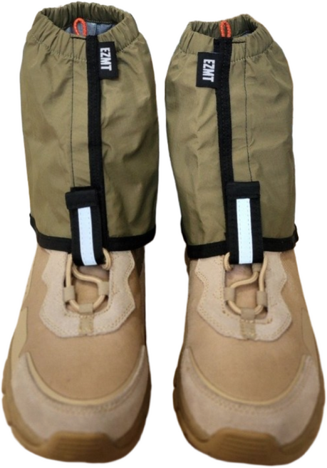 이지엠티 EZMT 숏스패츠 등산 스패츠 발토시 뱀 각반 등산화 배달 영업용 작업용 등산용 신발 방수커버, 카키