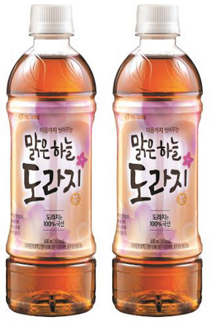빙그레 맑은하늘 도라지차, 500ml, 20개