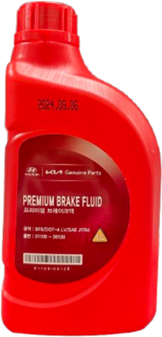 현대모비스 순정 브레이크오일 DOT-4 1L, 1개, 01100-00130 1L