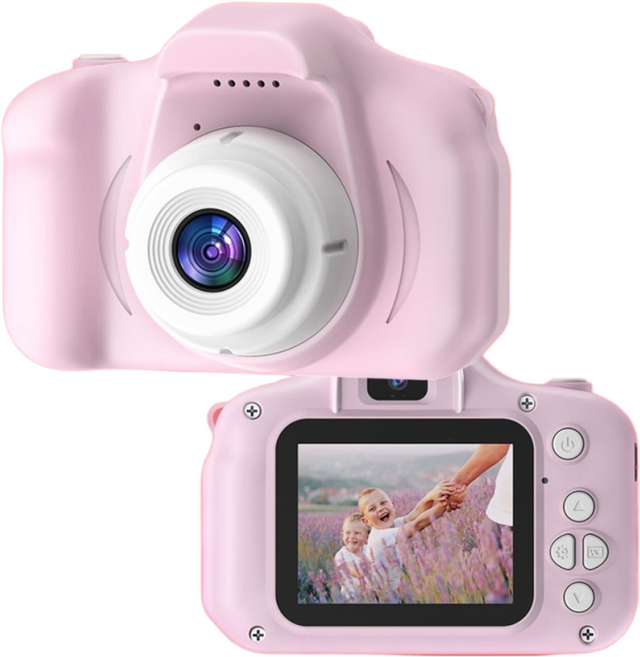 이지드로잉 셀카 어린이 유아 키즈 카메라 미니 토이 디토, SD카드없음, 핑크