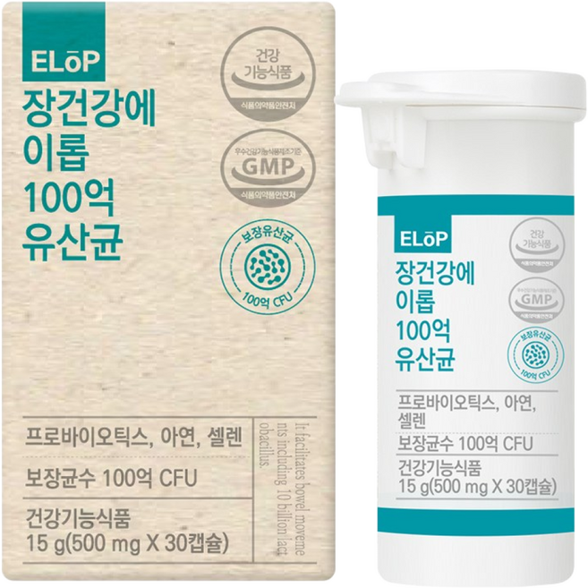 장건강에 이롭 100억 유산균, 30정, 1개