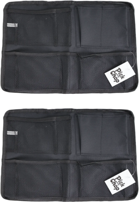 픽앤춉 화물차 탑차 캠핑카 자석 수납주머니 마그네틱 수납포켓, 블랙, 2개