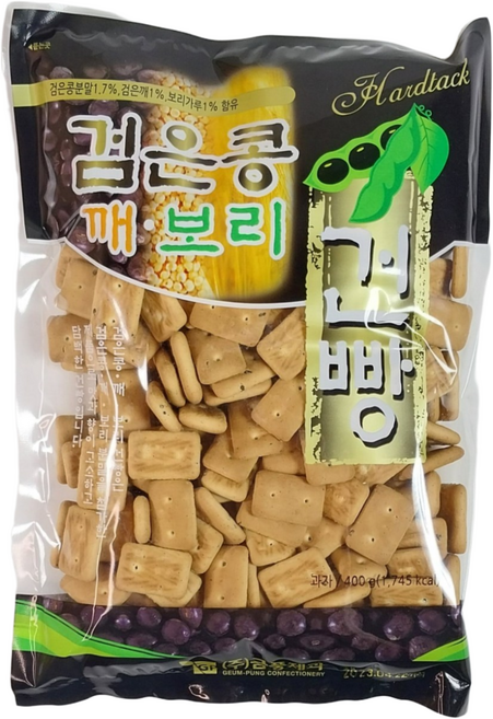 금풍 검은콩 깨 보리건빵 400g (무료배송) 금풍제과, 3개