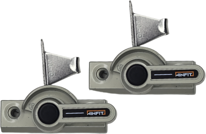 toolkick 양방향 창문 크리센트 고리 창문 걸쇠 베란다 창문 잠금장치 소형, 2개