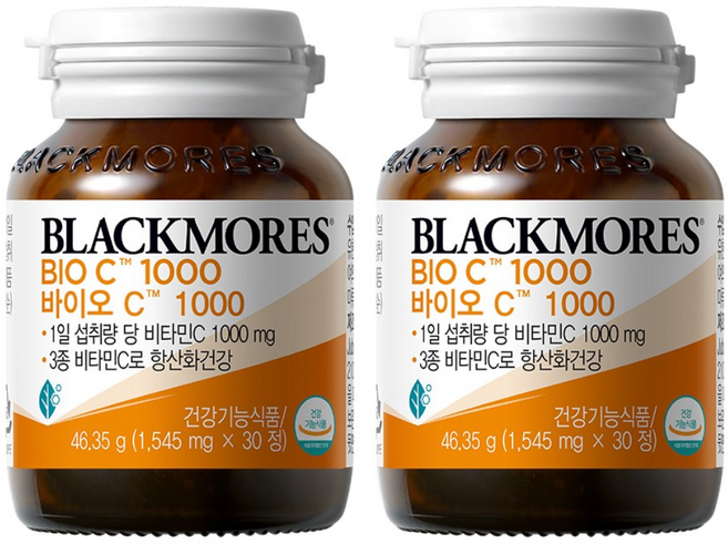 블랙모어스 비타민C 바이오C 1000 46.35g, 30정, 2개