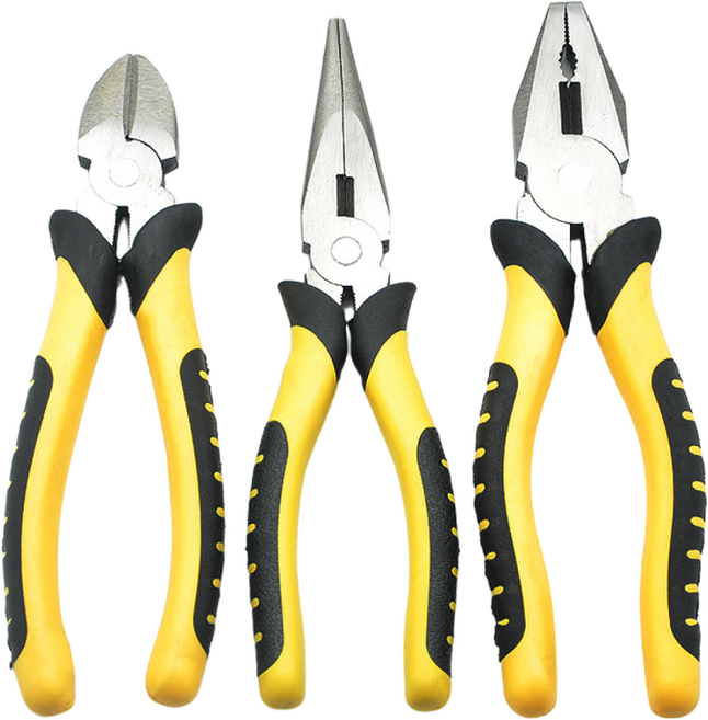 8인치 니퍼+펜치+롱노우즈 3종세트, 1세트