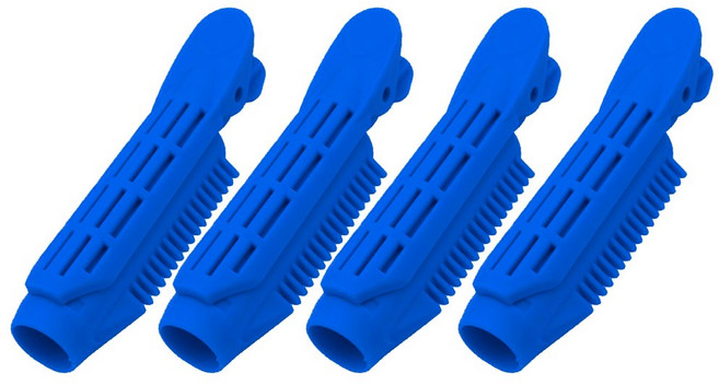 미다미 [4개세트] 뿌리 볼륨 집게 헤어롤 앞머리 롯드 구루프 (4color), 4개, 블루