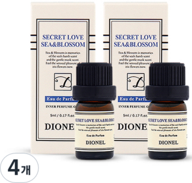 DIONEL Secret Love 海洋與花朵 女性私密處清潔液, 5ml, 4個