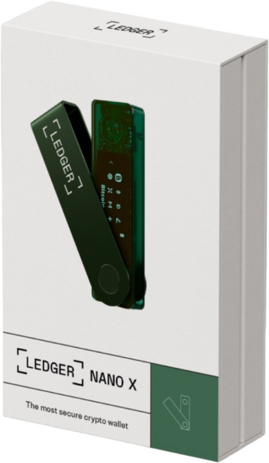 Ledger Nano X 렛저 나노 x Hardware Wallet 블루투스 콜드월렛 하드웨어 암호화폐 지갑 정품 미개봉 Emerald Green, 1개