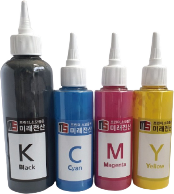 무한레이저프린터전용 리필 토너 파우더 4색세트 당일발송, 1세트, 검정 노랑 빨강 파랑