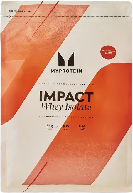 마이프로틴 임팩트 웨이 아이솔레이트 딸기크림향 WPI 포대유청 분리유청 단백질, 1kg, 1개 - 쿠팡
