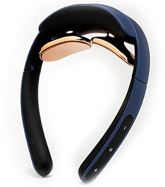 카만 넥테라피스트 에어 저주파 온열기능 무선 목안마기, 나이트 블루