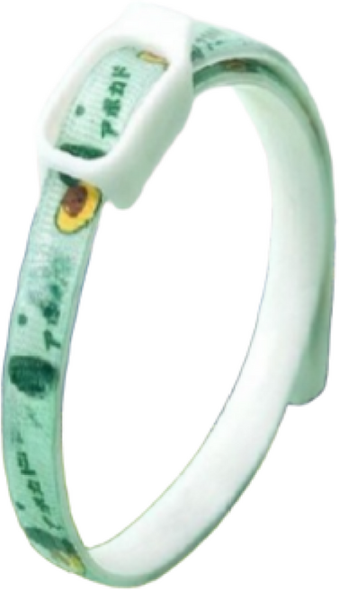 제니스마켓 또지의 반려동물 강아지 고양이 진드기 벼룩 모기 이 해충 방지 목걸이, 중형 초록 아보카도 M 52cm, 1개, 20g