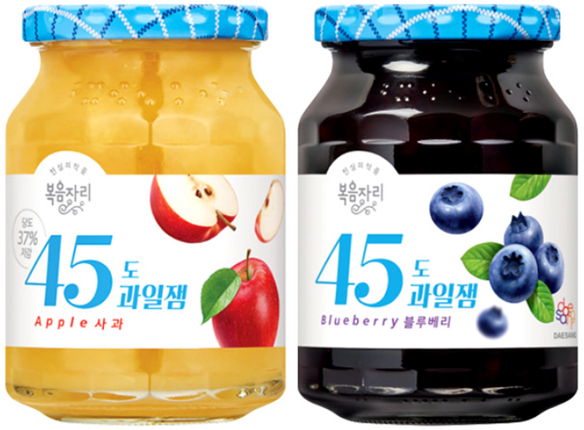 복음자리 45도 사과잼 350g +블루베리잼 350g, 1개