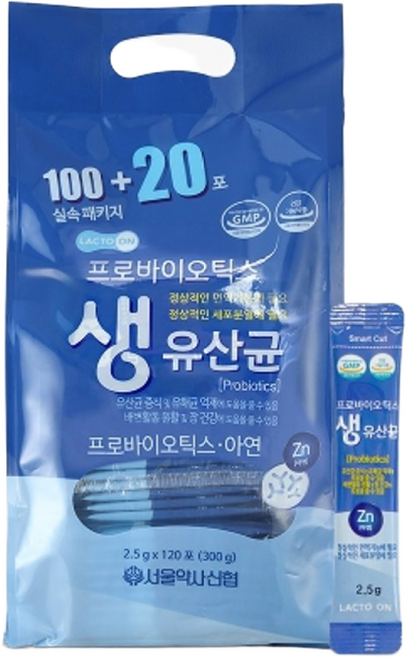 서울약사신협 락토온 프로바이오틱스 생유산균, 2.5g, 120개