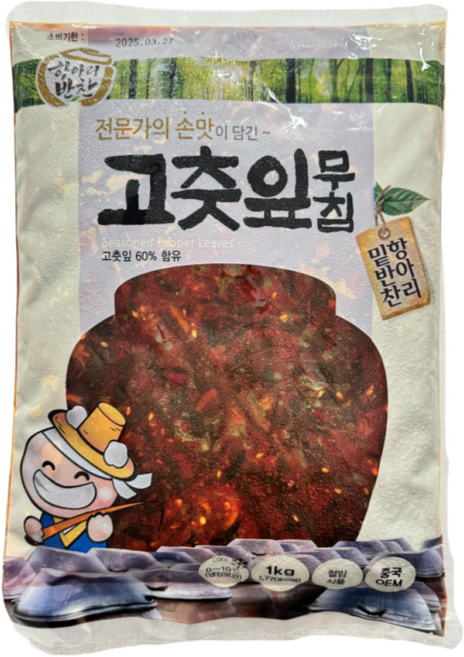 항아리반찬 고춧잎무침, 10개, 1kg